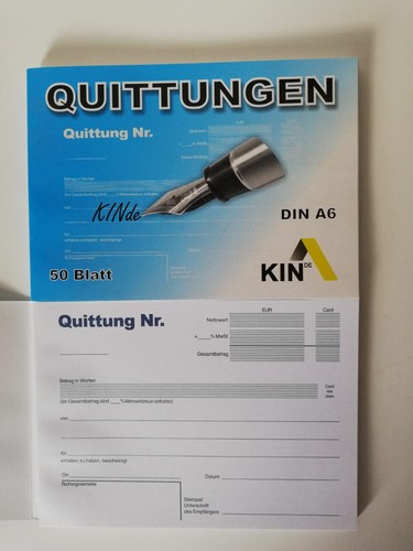 Kin quittungsblock - kin,