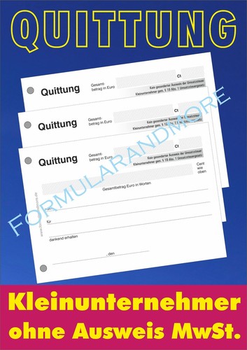Quittungsblock f - 3x,
