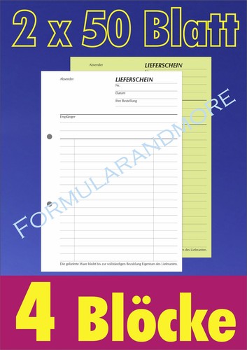 Lieferscheinblock a5 sd - 4, a5,sd