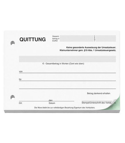 Quittungsblock