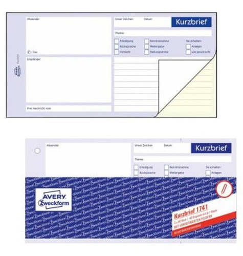 Avery zweckform kurzbrief 1741 - avery,