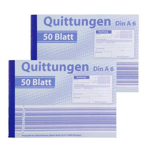 Quittungsblock din a6 - din,