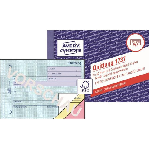Avery zweckform quittung din - avery,