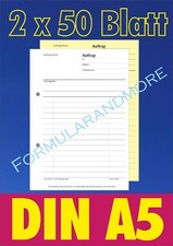Auftragsblock,A5,2x50