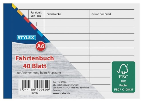Fahrtenbuch din quer - a6,