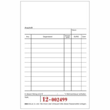 RNK Kassenblöcke 2952 A6 2 x