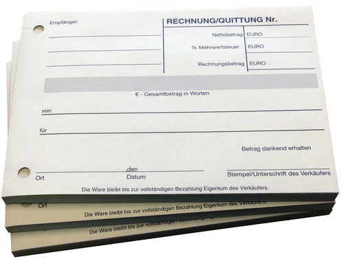 Quittungen quittungsblock - quittungen,