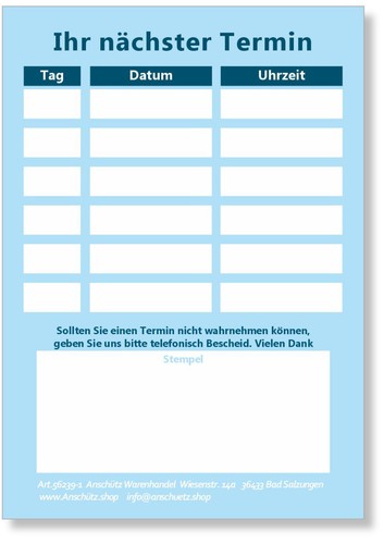 100 terminzettel für praxis - 100,