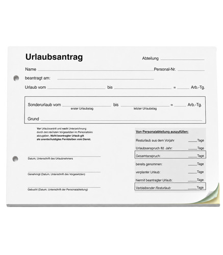 Block urlaub antrag - block,