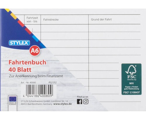 Stylex fahrtenbücher din - stylex,