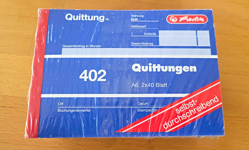Herlitz quittungsblock 402 - 402, a6