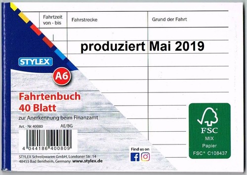 Stück fahrtenbücher 40 - fahrtenbücher, a6