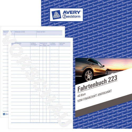 Avery zweckform fahrtenbuch - avery, /