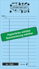 1000 nummerierte Kellnerzettel