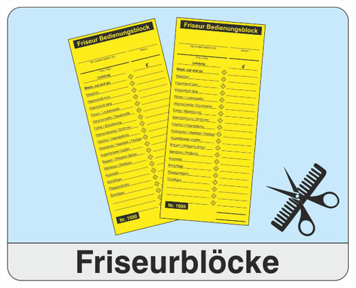 Friseur bedienungsblöcke - 20,