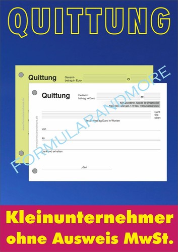 Quittungsblock - quittungsblock, f