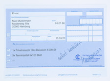 Privatrezept Blau DIN A6 |