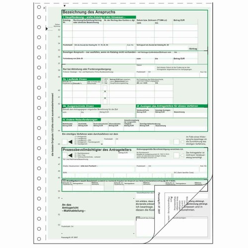 Sigel mahnbescheid ma441 - a4,