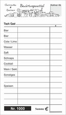 1000 nummerierte Kellnerzettel