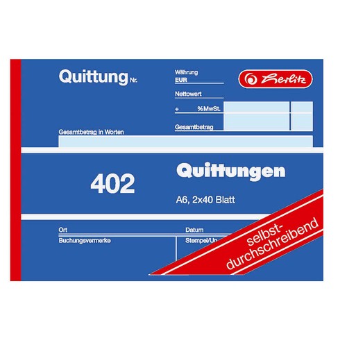 Quittungsblock quittungen - quittungsblock,